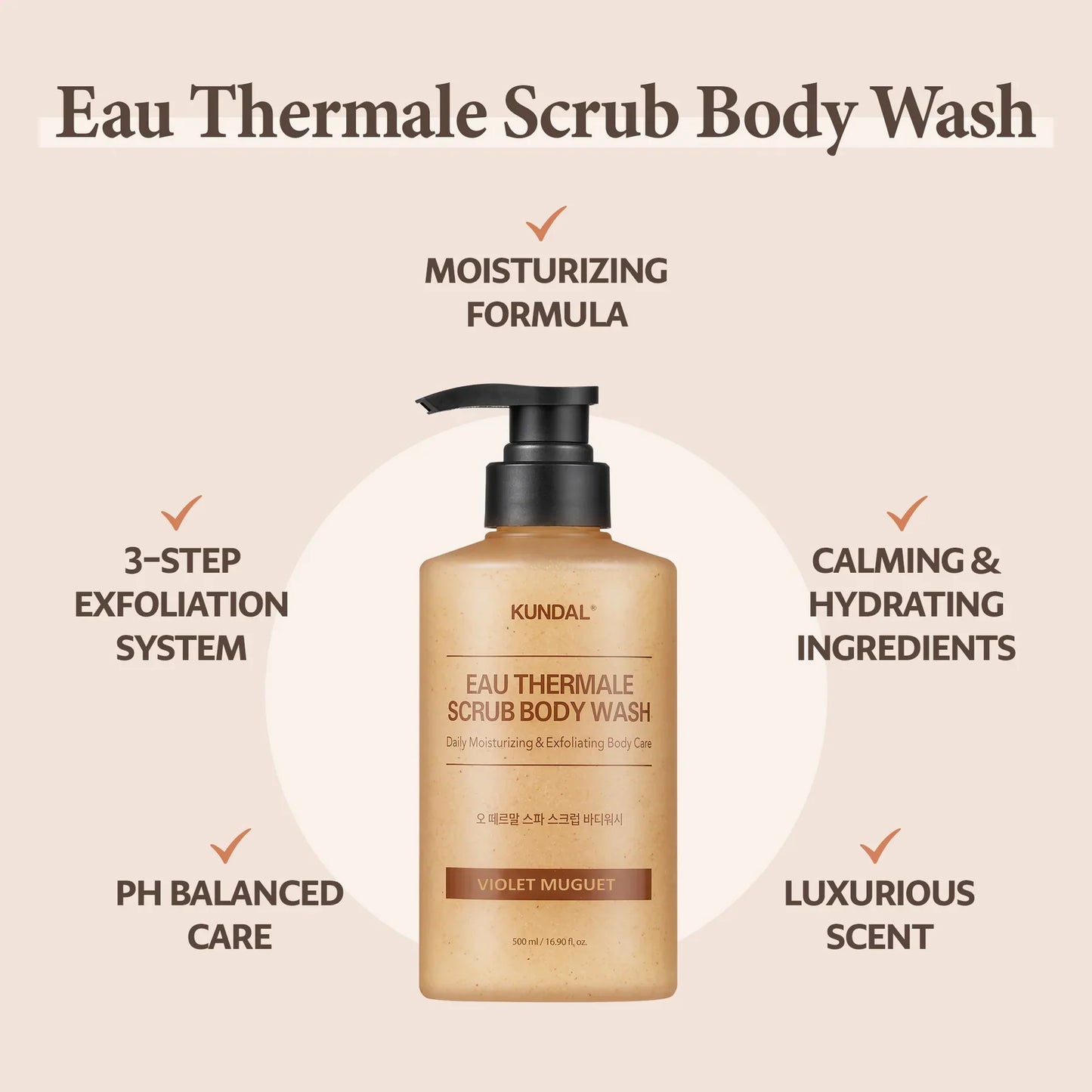 Eau Thermale Scrub Body Wash Violet Muguet – Απολεπιστικό Αφρόλουτρο Σώματος με Θαλασσινό Αλάτι & Ρυζόσκονη