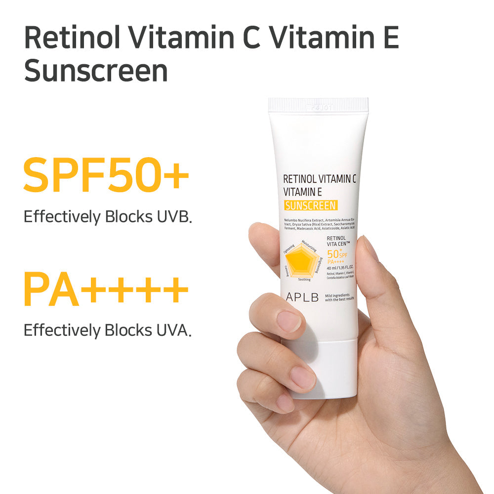 Retinol Vitamin C Vitamin E Sunscreen SPF 50+ PA++++ - Αντηλιακή προστασία και αντιγήρανση σε ένα βήμα