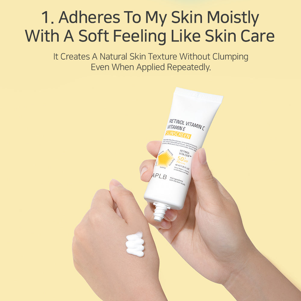 Retinol Vitamin C Vitamin E Sunscreen SPF 50+ PA++++ - Αντηλιακή προστασία και αντιγήρανση σε ένα βήμα