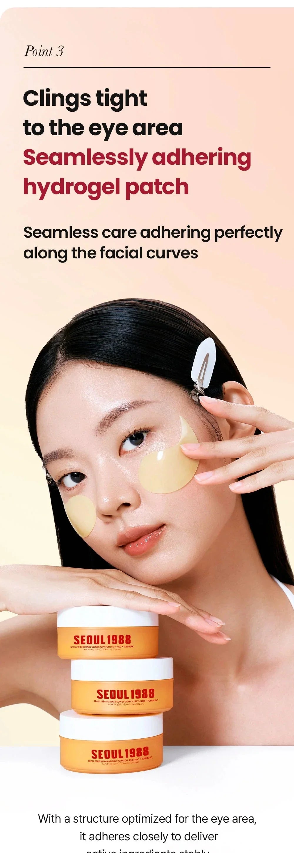 SEOUL 1988 Retinal Glow Eye Patch: RETI-NAD + Turmeric – Hydrogel Patches Ματιών για Ρυτίδες, Σύσφιξη & Λάμψη με Retinal, NAD+ & Turmeric