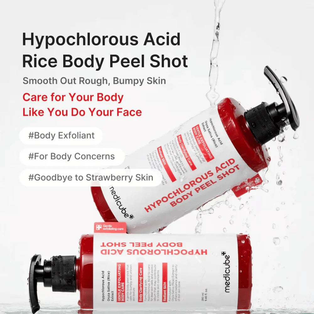 Hypochlorous Acid Body Peel Shot – Απολεπιστική Θεραπεία Σώματος για Ακμή, Τραχιά Υφή & Θυλακική Κεράτωση
