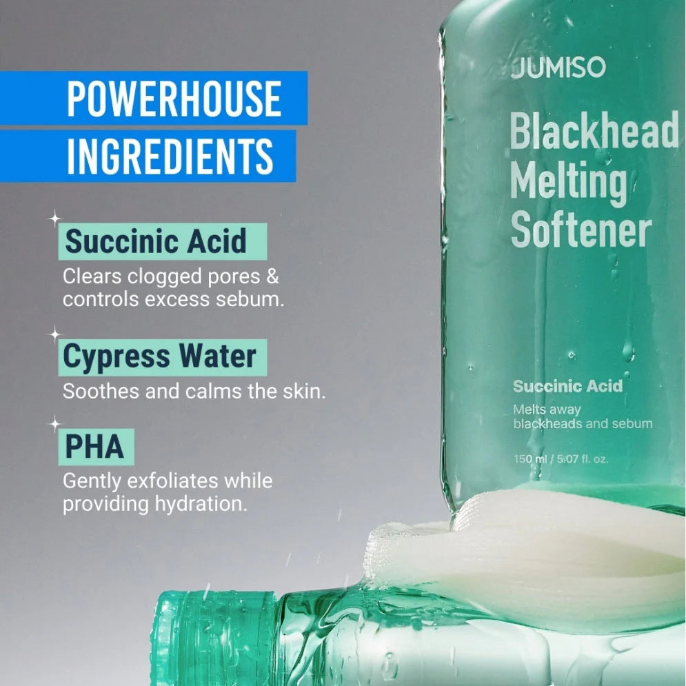 Blackhead melting softner + Cotton Pad + Cotton Swab - Μαλακτική Λοσιόν για Μαύρα Στίγματα & Ρύθμιση Σμήγματος