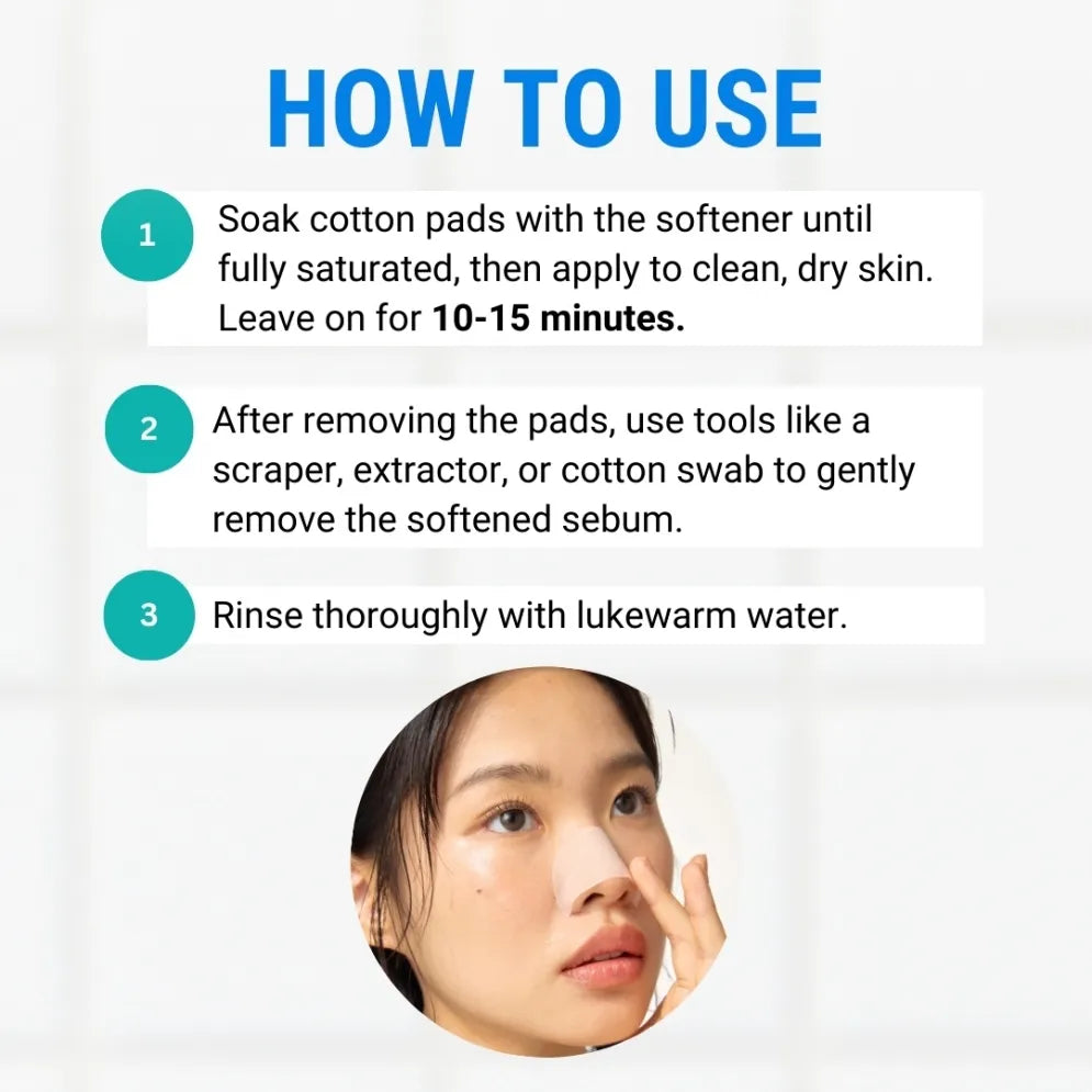Blackhead melting softner + Cotton Pad + Cotton Swab - Μαλακτική Λοσιόν για Μαύρα Στίγματα & Ρύθμιση Σμήγματος