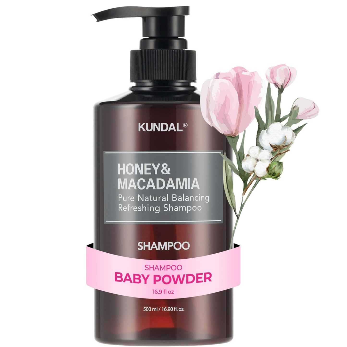 Honey & Macadamia Natural Shampoo Baby Powder - Σαμπουάν Ενυδάτωσης & Λάμψης