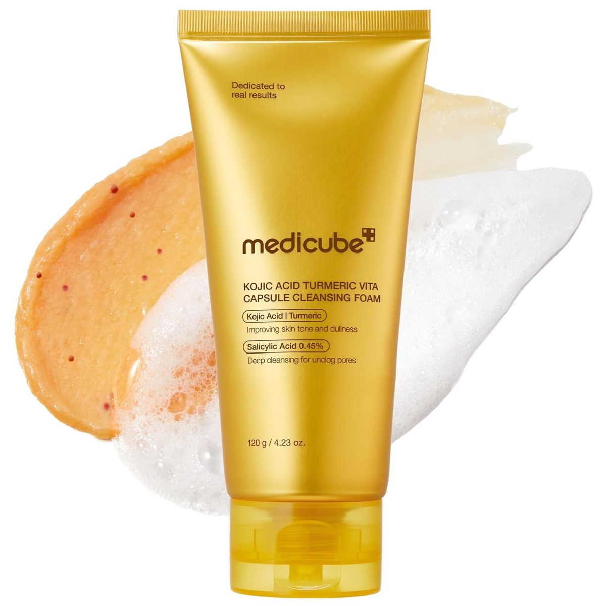 Medicube Kojic Acid Turmeric Vita Capsule Cleansing Foam – Αφρός Καθαρισμού Λάμψης & Ομοιόμορφου Τόνου με Κοτζικό Οξύ, Κουρκουμά & Βιταμίνες
