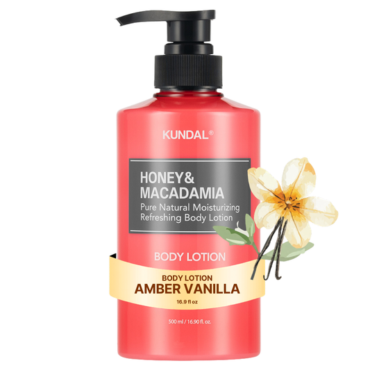 Honey & Macadamia Pure Body Lotion Amber Vanilla – Ενυδατική Λοσιόν Σώματος με Μέλι & Macadamia