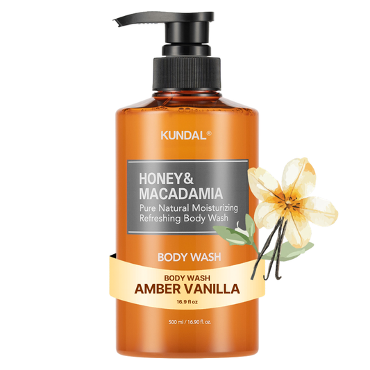 Honey & Macadamia Pure Body Wash Amber Vanilla – Ενυδατικό Αφρόλουτρο με Μέλι & Macadamia