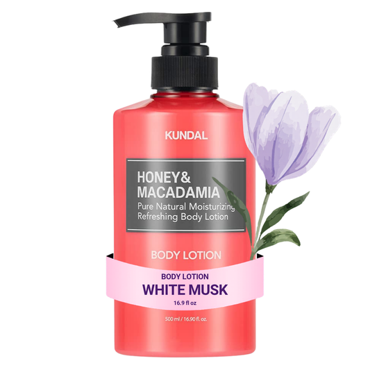 Honey & Macadamia Pure Body Lotion White Musk – Ενυδατική Λοσιόν Σώματος με Μέλι & Macadamia