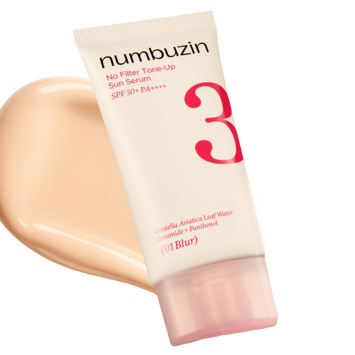 No.3 No Filter Tone-Up Sun Serum 01 Blur SPF50+ PA++++ – Αντηλιακό Serum Προσώπου με Χρώμα & Blur Effect