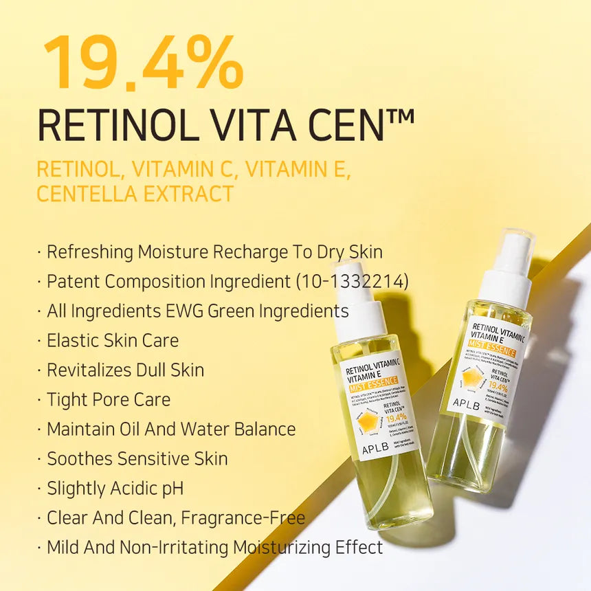Retinol Vitamin C Vitamin E Mist Essence - Mist με Ρετινόλη, Βιταμίνη C & Βιταμίνη E