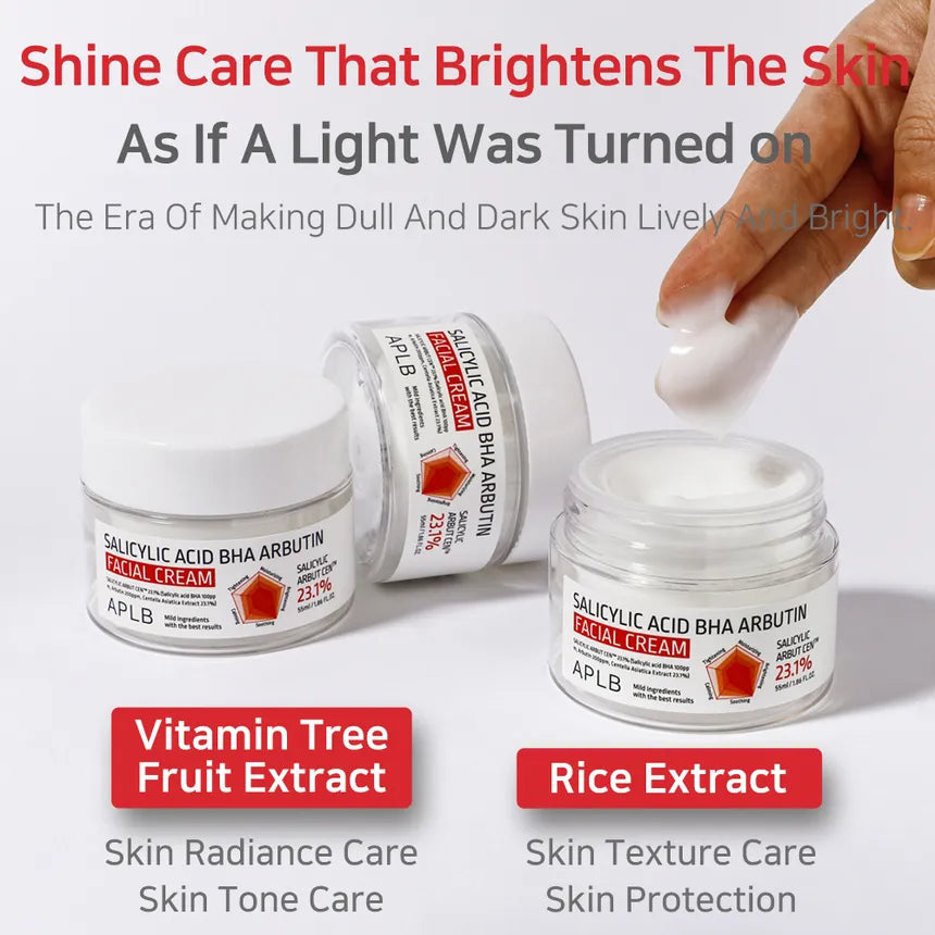 Salicylic Acid BHA Arbutin Facial Cream - Ενυδατική κρέμα για καθαρή, ομοιόμορφη επιδερμίδα