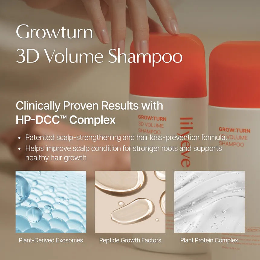 Grow:Turn 3D Volume Shampoo - Σαμπουάν Κατά της Τριχόπτωσης για Όγκο & Ενδυνάμωση Μαλλιών με Exosomes