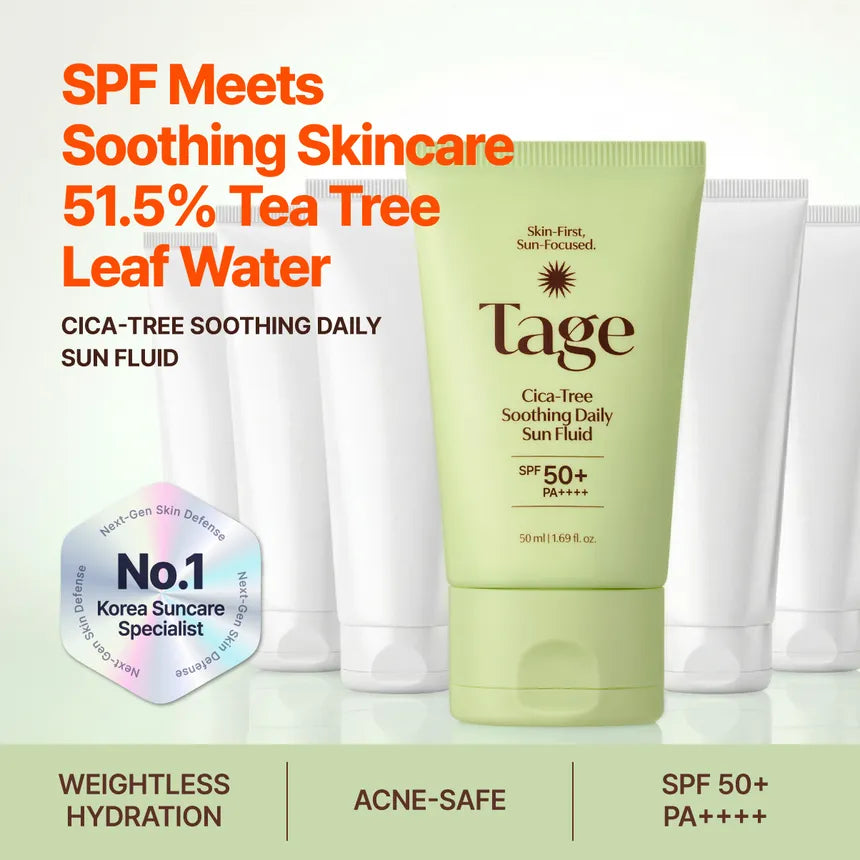 Cica-Tree Soothing Daily Sun Fluid SPF50+ PA++++ – Καταπραϋντικό Αντηλιακό Προσώπου για Ευαίσθητη και Ακνεϊκή Επιδερμίδα