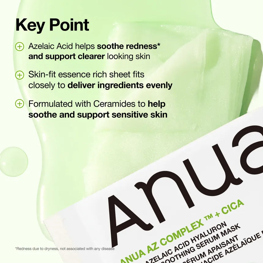 Azelaic Acid Hyaluron Redness Soothing Serum Mask – Καταπραϋντική Μάσκα Προσώπου για Ερυθρότητα & Ενυδάτωση