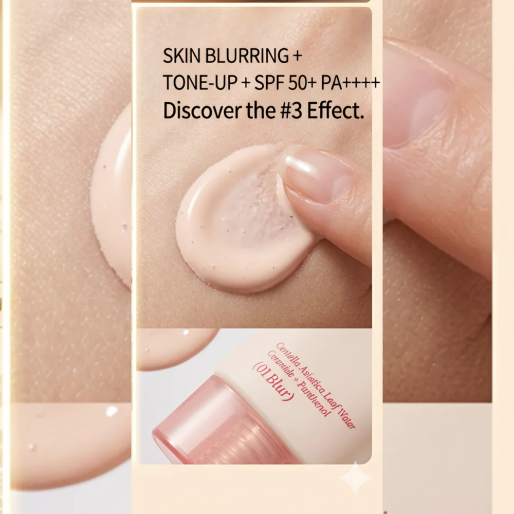 No.3 No Filter Tone-Up Sun Serum 01 Blur SPF50+ PA++++ – Αντηλιακό Serum Προσώπου με Χρώμα & Blur Effect