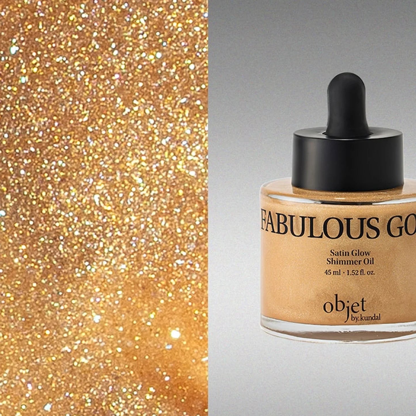OBJET by Kundal Satin Glow Shimmer Oil Fabulous Gold – Shimmer Oil Σώματος