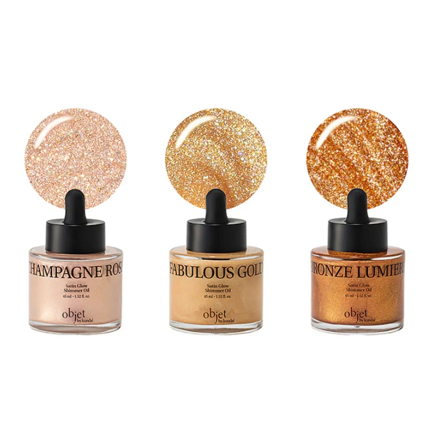 OBJET by Kundal Satin Glow Shimmer Oil Champagne Rose - Shimmer Oil Σώματος