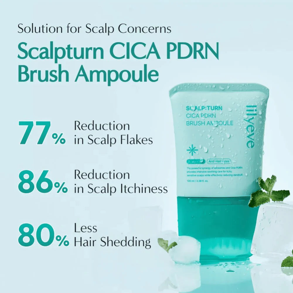 Scalp:Turn Cica PDRN Brush Ampoule - Αμπούλα για το Τριχωτό κατά της Τριχόπτωσης & της Πιτυρίδας