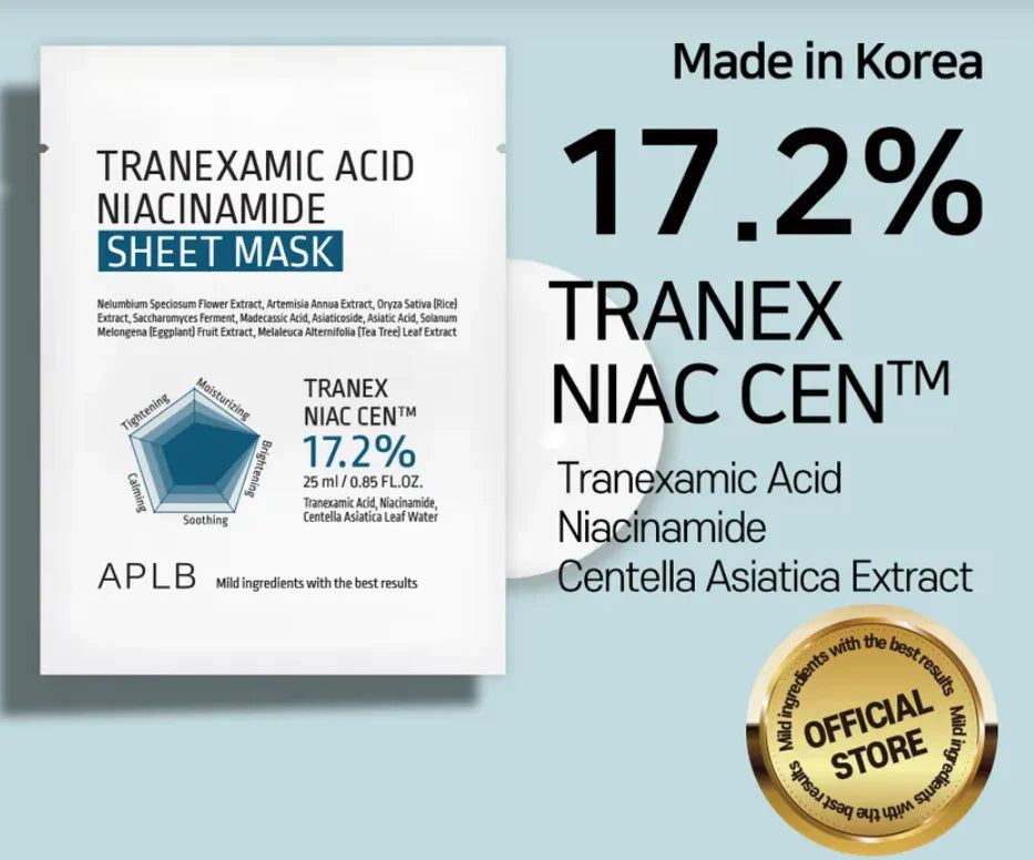 Tranexamic Acid Niacinamide Sheet Mask - Μάσκα Προσώπου για Λάμψη & Ομοιόμορφο Τόνο