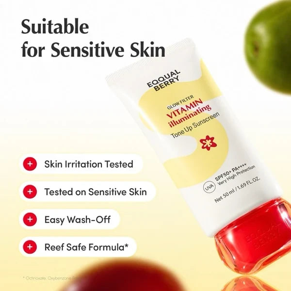 Vitamin Illuminating Tone Up Sunscreen SPF50+ PA++++ – Αντηλιακή Κρέμα Προσώπου Λάμψης & Ομοιόμορφου Τόνου με Νιασιναμίδη & Βιταμίνη C