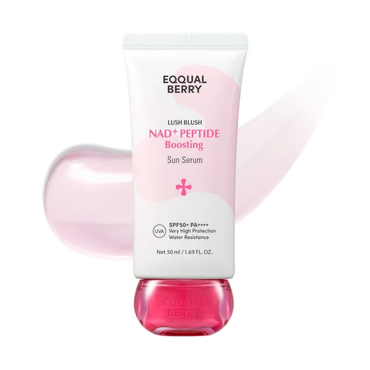 NAD+ Peptide Boosting Sun Serum SPF50+ PA++++ – Αντηλιακό Serum Προσώπου με Pink NAD+ & 13 Πεπτίδια για Ελαστικότητα & Λάμψη