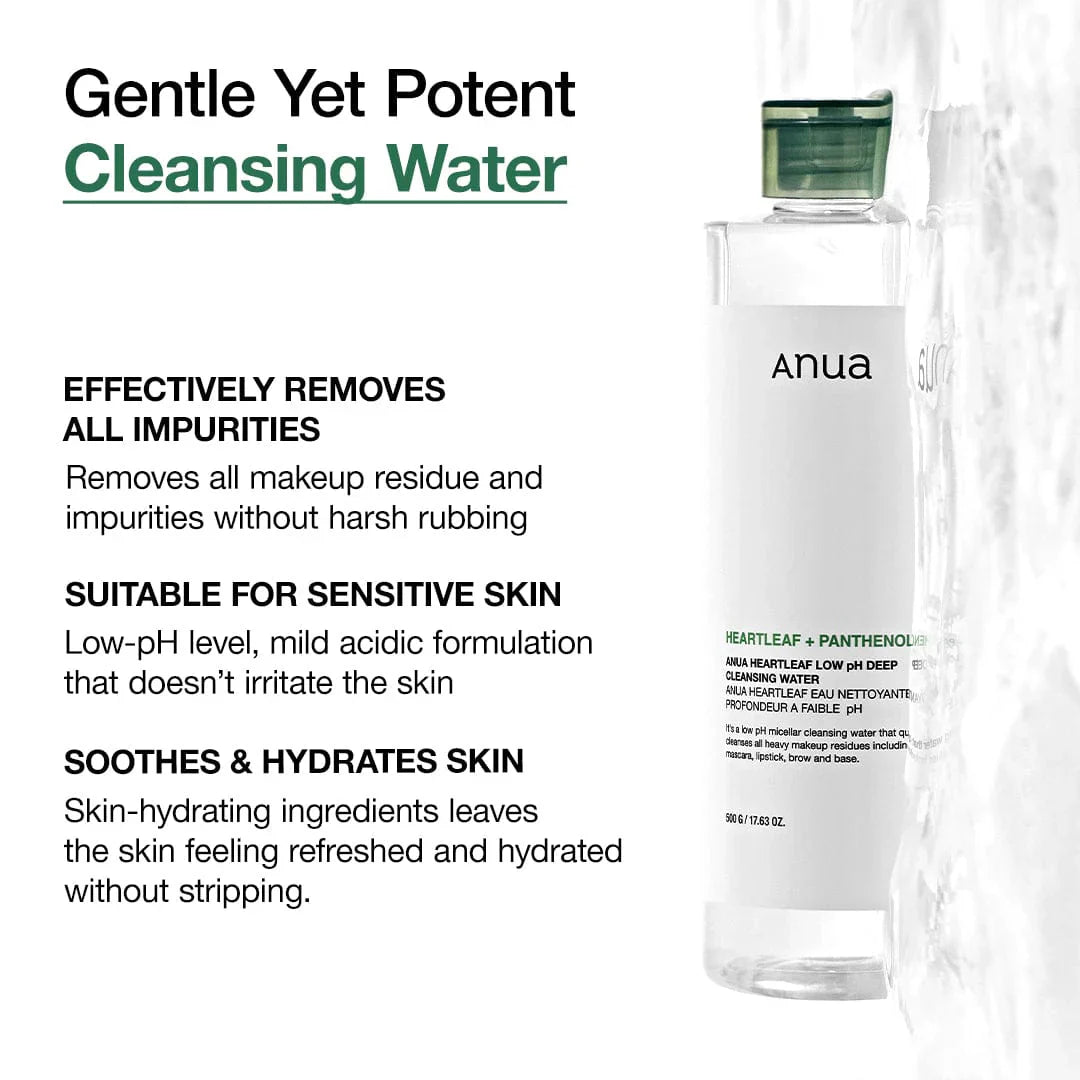 Heartleaf Low PH Deep Cleansing Water - Απαλό Micellar Νερό Καθαρισμού