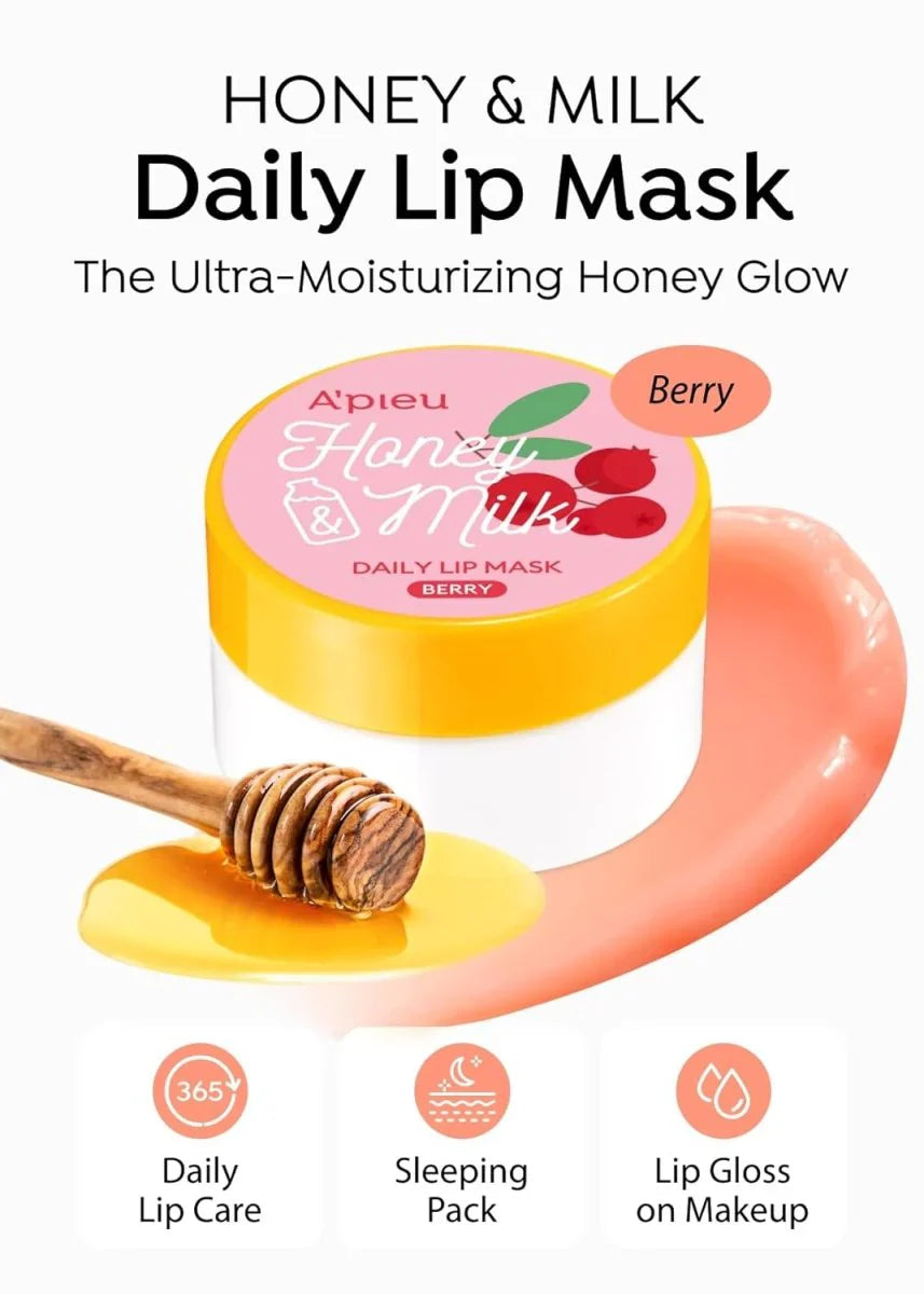 Honey & Milk Lip Mask Berry - Μάσκα χειλιών