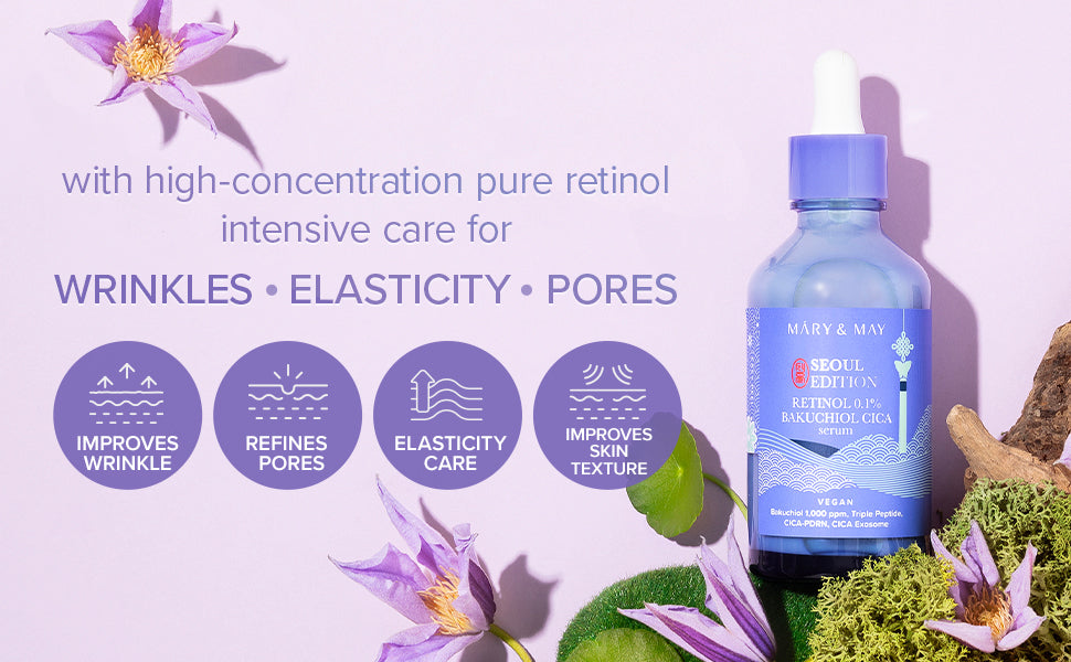 Retinol 0.1% Bakuchiol CICA Serum - Προηγμένος αντιγηραντικός ορός με ρετινόλη