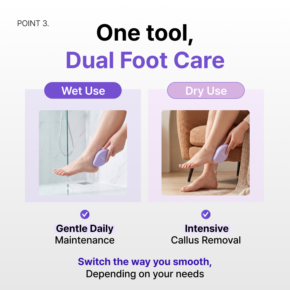 MagicGlass Stone Foot file - Γυάλινη Λίμα Ποδιών Διπλής Όψης για Κάλους & Σκληρύνσεις