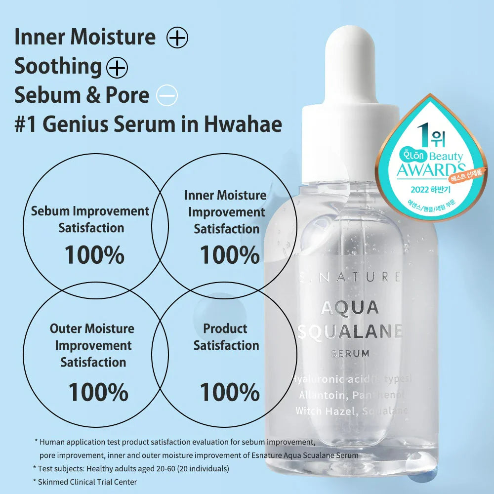 Aqua Squalane Serum - Ενυδάτωση, Σύσφιξη & Καταπράυνση για Ευαίσθητο Δέρμα