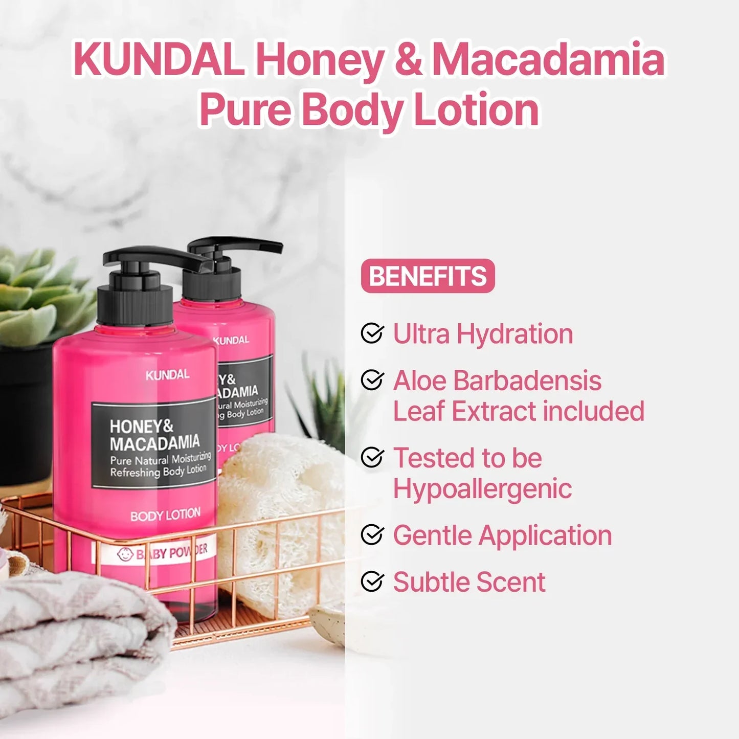 Honey & Macadamia Pure Body Lotion Amber Vanilla – Ενυδατική Λοσιόν Σώματος με Μέλι & Macadamia
