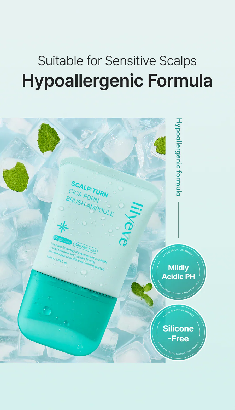 Scalp:Turn Cica PDRN Brush Ampoule - Αμπούλα για το Τριχωτό κατά της Τριχόπτωσης & της Πιτυρίδας