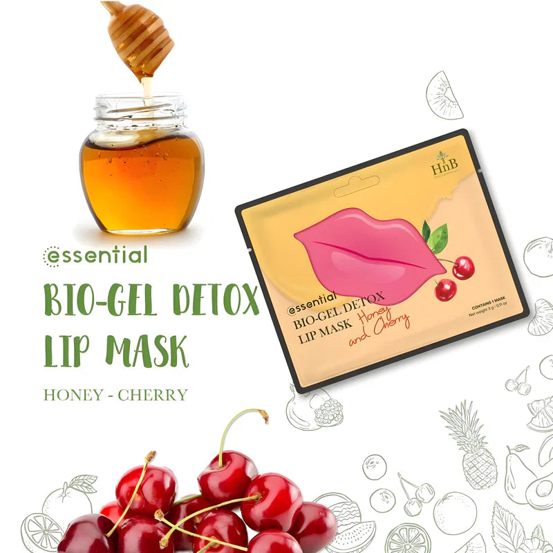 Bio-Gel Detox Lip Mask Lip Patch - Honey & Cherry