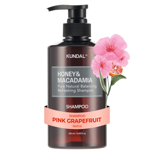 Honey & Macadamia Natural Shampoo Pink Grapefruit - Σαμπουάν Ενυδάτωσης & Λάμψης